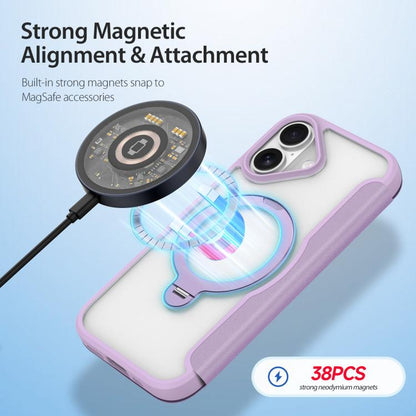 For iPhone 17 DUX DUCIS Skin X Pro Series MagSafe Ring Holder Leather Phone Case(Purple) - iPhone 17 Cases by DUX DUCIS | Online Shopping UK | buy2fix