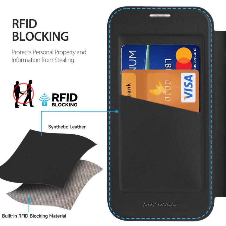 For iPhone 17 Air DUX DUCIS Skin X Pro Series MagSafe Ring Holder Leather Phone Case(Black) - iPhone 17 Air Cases by DUX DUCIS | Online Shopping UK | buy2fix