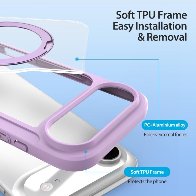 For iPhone 17 Air DUX DUCIS Skin X Pro Series MagSafe Ring Holder Leather Phone Case(Purple) - iPhone 17 Air Cases by DUX DUCIS | Online Shopping UK | buy2fix