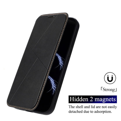 For iPhone 16 Magnetic Armor Series RFID Card Slots Leather Phone Case(Black) - iPhone 16 Cases by buy2fix | Online Shopping UK | buy2fix