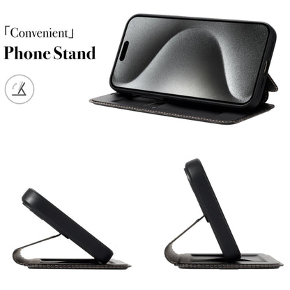 For iPhone 14 Pro Magnetic Armor Series RFID Card Slots Leather Phone Case(Black) by buy2fix