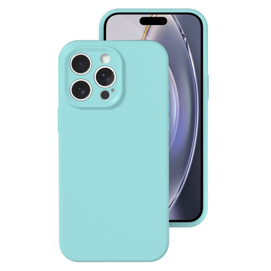 For iPhone 16 Pro Max Precise Hole Liquid Silicone Jelly Color Full Coverage Phone Case(Glacier Blue) - iPhone 16 Pro Max Cases by buy2fix | Online Shopping UK | buy2fix