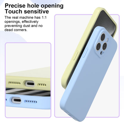 For iPhone 16 Plus Precise Hole Liquid Silicone Jelly Color Full Coverage Phone Case(Thin Fog Blue) - iPhone 16 Plus Cases by buy2fix | Online Shopping UK | buy2fix