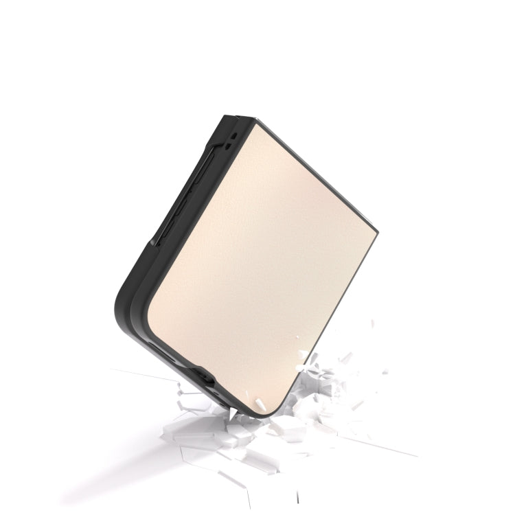 For Motorola Razr 50 Ultra PU Leather Black Frame Full Coverage Phone Case(Peach Pink) by buy2fix