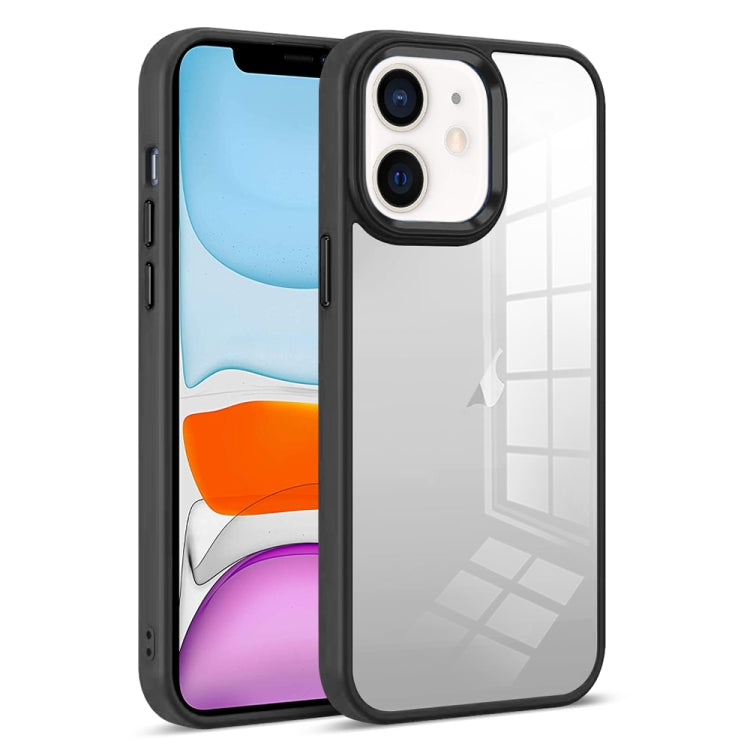 For iPhone 11 Colorful Armor Transparent Phone Case(Black) by buy2fix