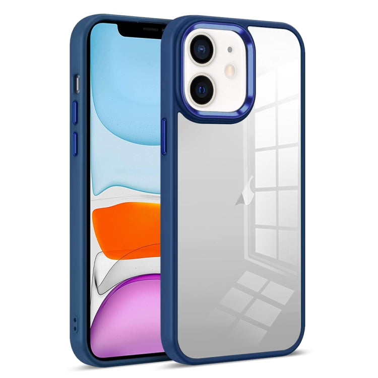 For iPhone 11 Colorful Armor Transparent Phone Case(Blue) by buy2fix