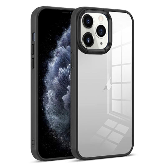 For iPhone 11 Pro Colorful Armor Transparent Phone Case(Black) by buy2fix