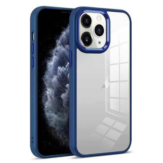 For iPhone 11 Pro Max Colorful Armor Transparent Phone Case(Blue) by buy2fix