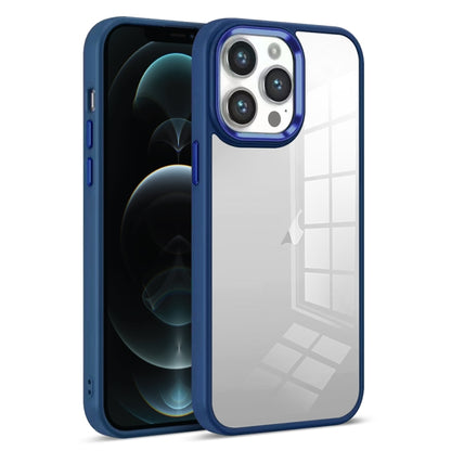 For iPhone 12 Pro Max Colorful Armor Transparent Phone Case(Blue) by buy2fix