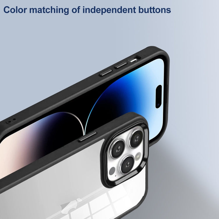 For iPhone 11 Pro Max Colorful Armor Transparent Phone Case(Blue) by buy2fix