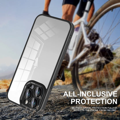 For iPhone 15 Plus Colorful Armor Lens Film Transparent Phone Case(Grey) by buy2fix