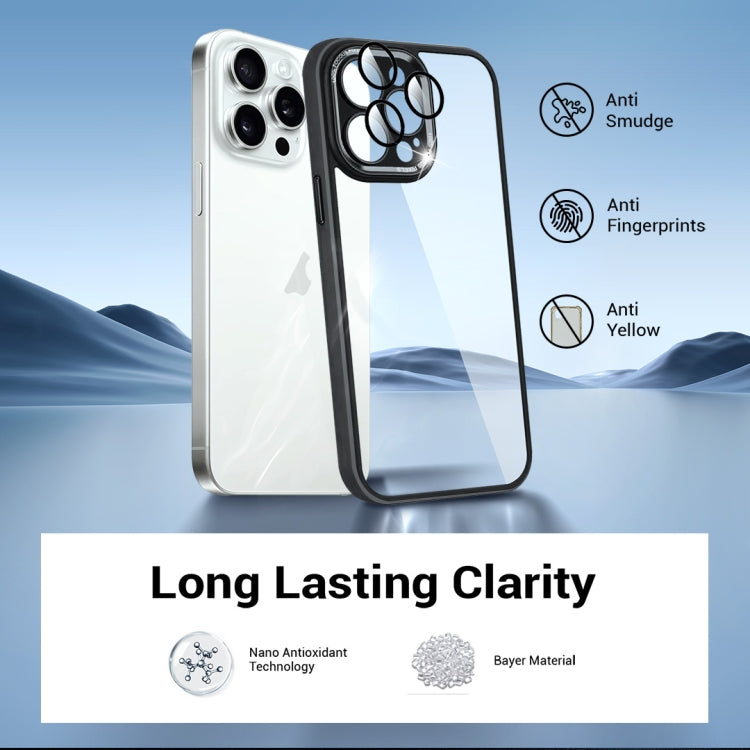 For iPhone 11 Pro Colorful Armor Lens Film Transparent Phone Case(Purple) by buy2fix