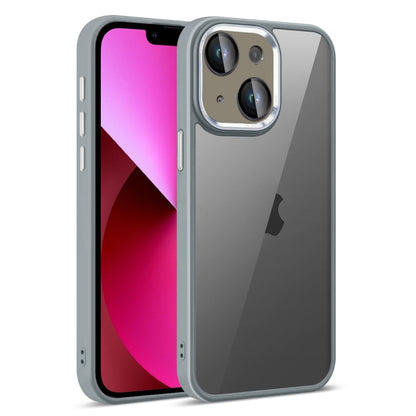 For iPhone 13 Colorful Armor Lens Film Translucent Phone Case(Grey) by buy2fix