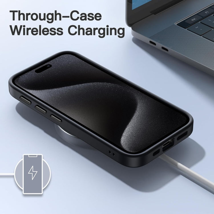 For iPhone 14 Plus Colorful Armor Lens Film Translucent Phone Case(Purple) by buy2fix