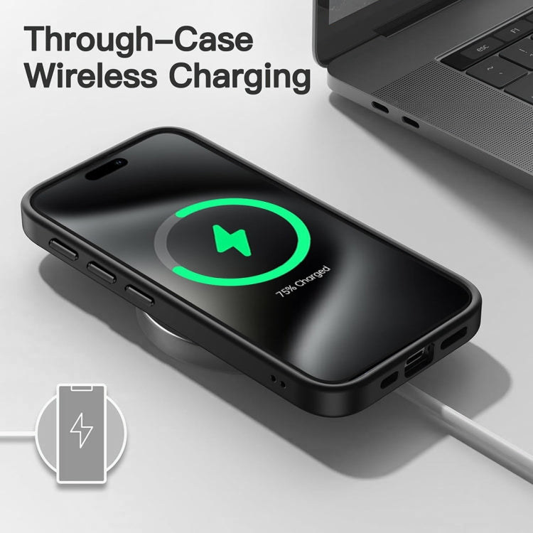 For iPhone 14 Plus Colorful Armor Lens Film Translucent Skin Feel Phone Case(Purple) by buy2fix