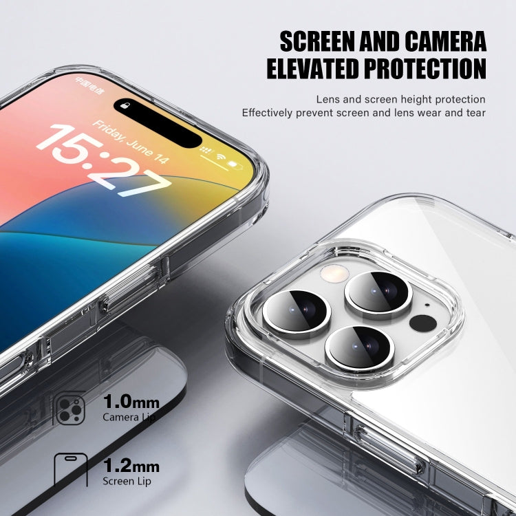 For iPhone 16 Plus PC Hybrid TPU Full Coverage Shockproof Phone Case(Transparent Blue) - iPhone 16 Plus Cases by buy2fix | Online Shopping UK | buy2fix