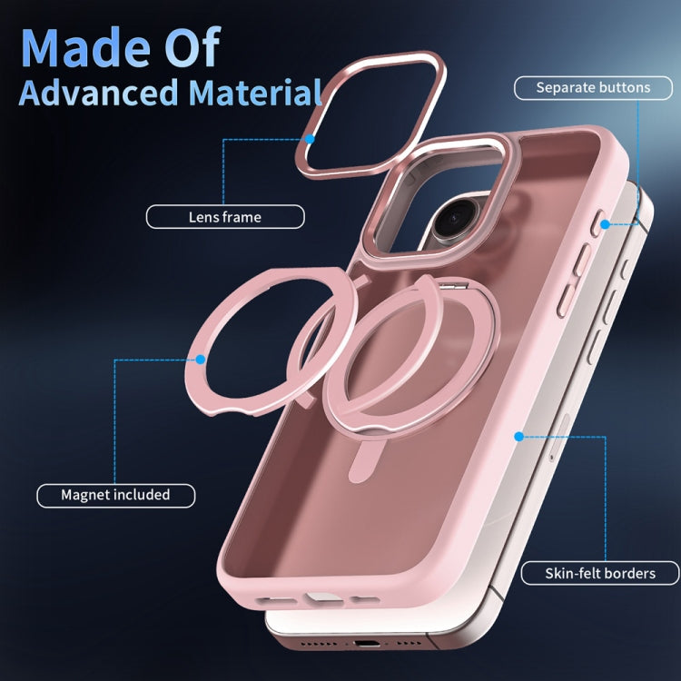 For iPhone 13 Pro Skin Feel Frosted MagSafe Magnetic Rotating Holder Phone Case(Purple) - iPhone 13 Pro Cases by buy2fix | Online Shopping UK | buy2fix