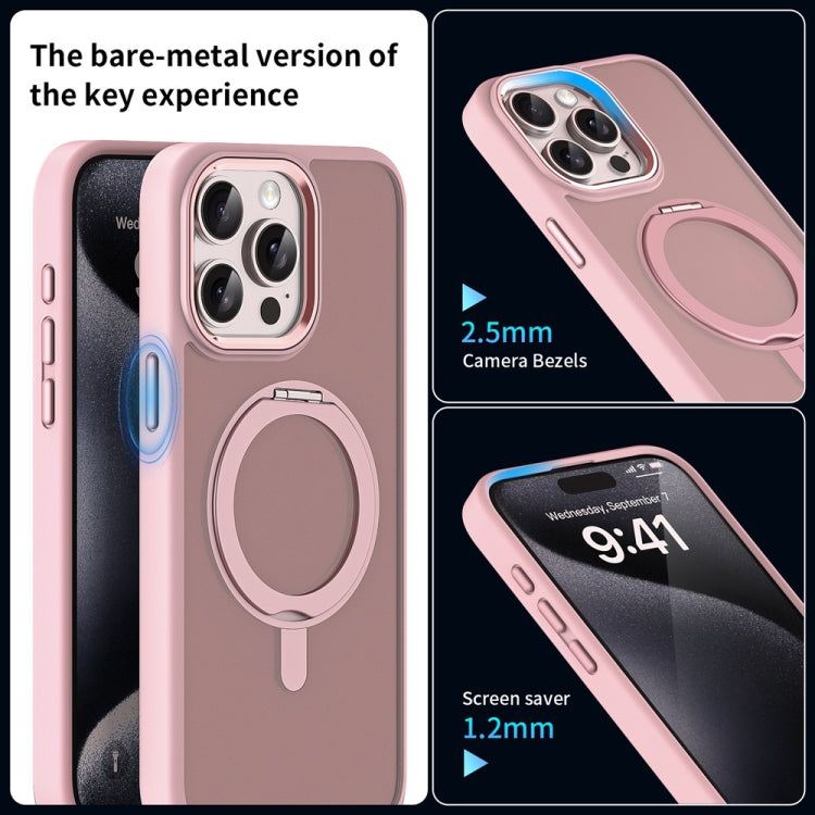 For iPhone 13 Pro Skin Feel Frosted MagSafe Magnetic Rotating Holder Phone Case(Purple) - iPhone 13 Pro Cases by buy2fix | Online Shopping UK | buy2fix