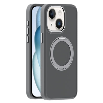 For iPhone 15 Plus Skin Feel Frosted MagSafe Magnetic Holder Phone Case(Dark Grey) - iPhone 15 Plus Cases by buy2fix | Online Shopping UK | buy2fix
