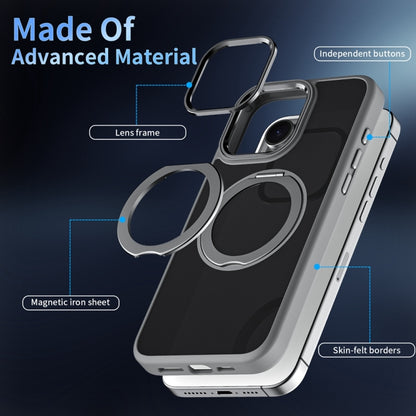 For iPhone 12 Pro Max Skin Feel Frosted MagSafe Magnetic Holder Phone Case(Dark Grey) - iPhone 12 Pro Max Cases by buy2fix | Online Shopping UK | buy2fix
