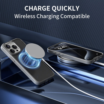 For iPhone 15 Pro Max Skin Feel Frosted MagSafe Magnetic Holder Phone Case(Pink) - iPhone 15 Pro Max Cases by buy2fix | Online Shopping UK | buy2fix