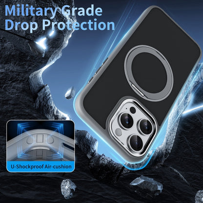 For iPhone 15 Plus Skin Feel Frosted MagSafe Magnetic Holder Phone Case(Dark Grey) - iPhone 15 Plus Cases by buy2fix | Online Shopping UK | buy2fix