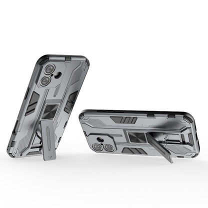 For iPhone 16 Plus Supersonic PC + TPU Holder Phone Case(Grey) - iPhone 16 Plus Cases by buy2fix | Online Shopping UK | buy2fix