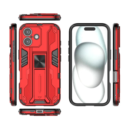 For iPhone 16 Supersonic PC + TPU Holder Phone Case(Red) - iPhone 16 Cases by buy2fix | Online Shopping UK | buy2fix