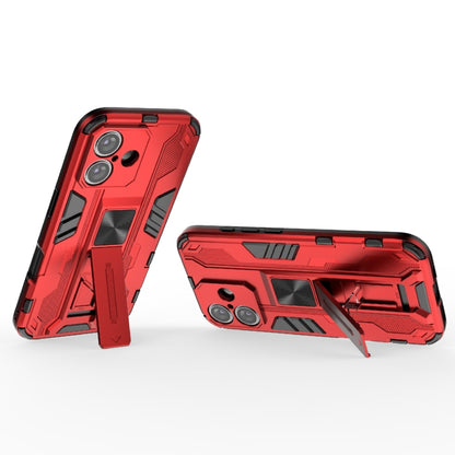 For iPhone 16 Supersonic PC + TPU Holder Phone Case(Red) - iPhone 16 Cases by buy2fix | Online Shopping UK | buy2fix