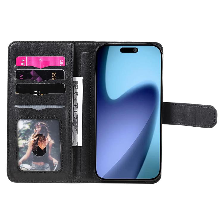 For iPhone Air Multi-Function Wallet 10 Card Slots Leather Phone Case(Black) - iPhone Air Cases by buy2fix | Online Shopping UK | buy2fix