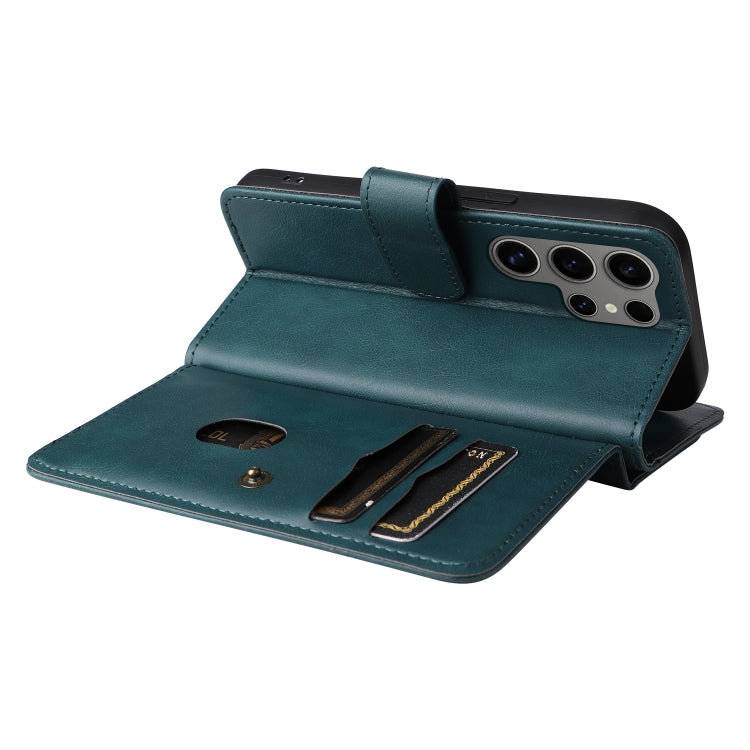 For Samsung Galaxy S25 Ultra 5G Multi-Function Wallet 10 Card Slots Leather Phone Case(Dark Green) - Galaxy S25 Ultra 5G Cases by buy2fix | Online Shopping UK | buy2fix