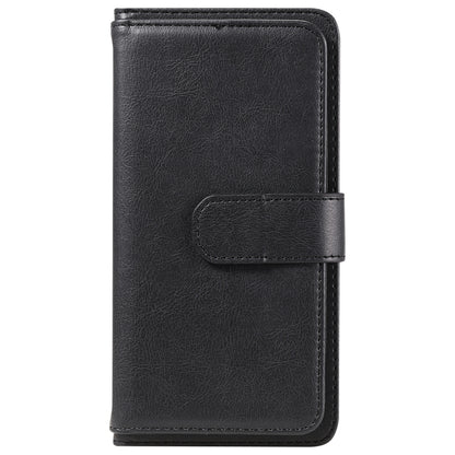 For Samsung Galaxy S25 Ultra 5G Multi-Function Wallet 10 Card Slots Leather Phone Case(Black) by buy2fix