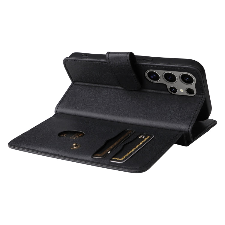 For Samsung Galaxy S25 Ultra 5G Multi-Function Wallet 10 Card Slots Leather Phone Case(Black) by buy2fix
