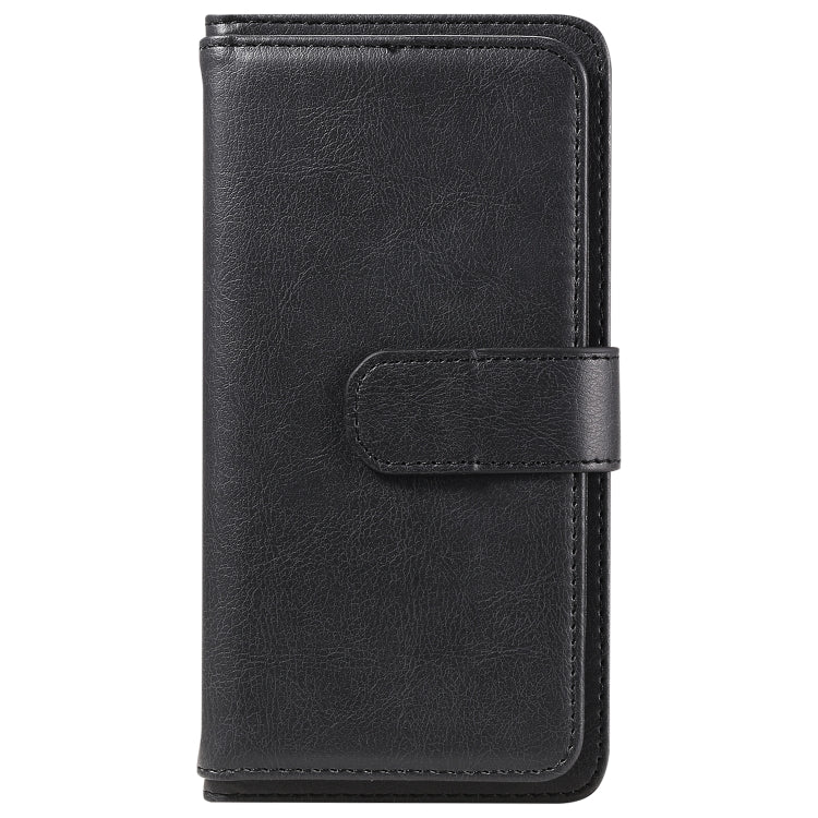 For Samsung Galaxy S25+ / S24+ 5G Multi-Function Wallet 10 Card Slots Leather Phone Case(Black) by buy2fix
