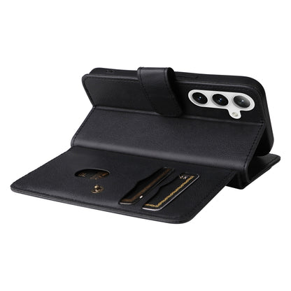 For Samsung Galaxy S25+ / S24+ 5G Multi-Function Wallet 10 Card Slots Leather Phone Case(Black) by buy2fix