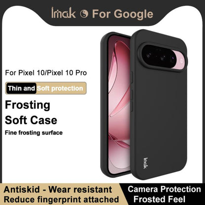 For Google Pixel 10 / Pixel 10 Pro IMAK UC-3 Series Shockproof Frosted TPU Phone Case(Black) - Google Cases by imak | Online Shopping UK | buy2fix