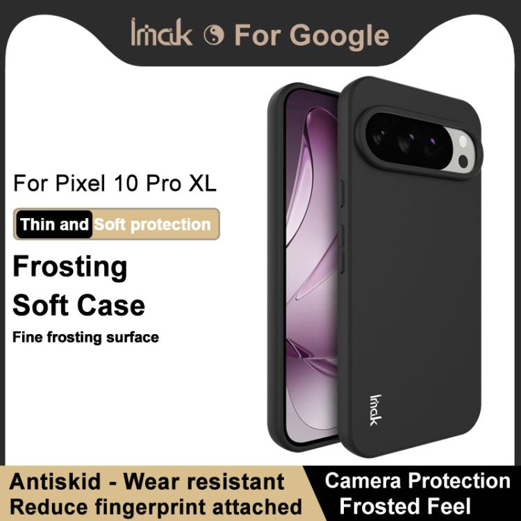 For Google Pixel 10 Pro XL IMAK UC-3 Series Shockproof Frosted TPU Phone Case(Black) - Google Cases by imak | Online Shopping UK | buy2fix