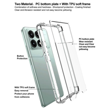 For Xiaomi POCO X6 Pro 5G IMAK Space Shield PC + TPU Airbag Shockproof Phone Case(Transparent) - Xiaomi Cases by imak | Online Shopping UK | buy2fix