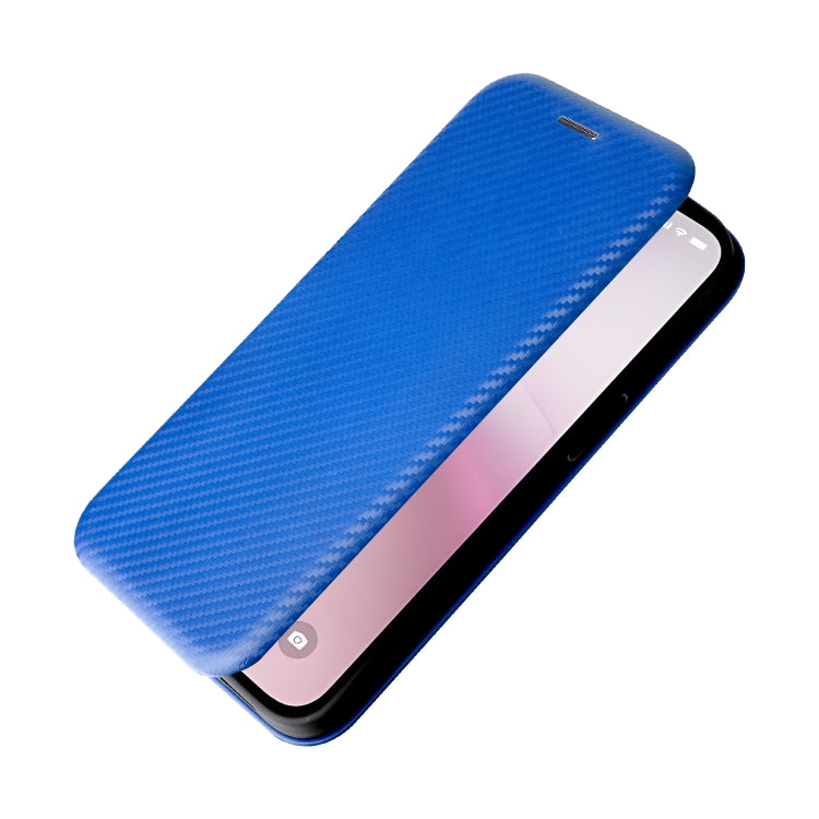 For iPhone SE 2024 Carbon Fiber Texture Flip Leather Phone Case(Blue) - More iPhone Cases by buy2fix | Online Shopping UK | buy2fix