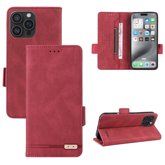 For iPhone 16 Pro Magnetic Clasp Leather Phone Case(Red) - iPhone 16 Pro Cases by buy2fix | Online Shopping UK | buy2fix