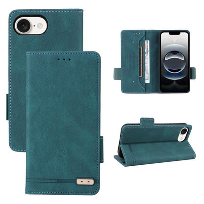 For iPhone SE 2024 Magnetic Clasp Leather Phone Case(Green) - iPhone 16e Cases by buy2fix | Online Shopping UK | buy2fix