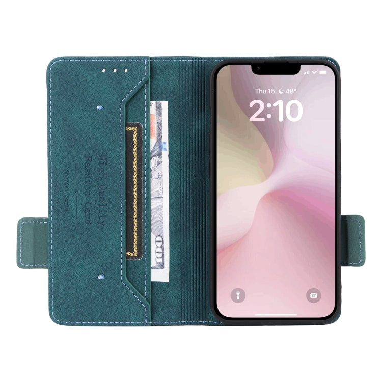 For iPhone SE 2024 Magnetic Clasp Leather Phone Case(Green) - iPhone 16e Cases by buy2fix | Online Shopping UK | buy2fix
