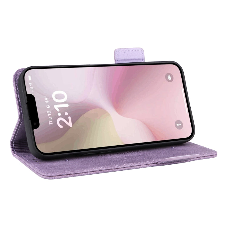 For iPhone SE 2024 Magnetic Clasp Leather Phone Case(Purple) - iPhone 16e Cases by buy2fix | Online Shopping UK | buy2fix