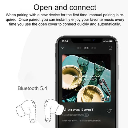 A9 Pro Smart Colorful Touch Screen ANC + ENC Noise Reduction Wireless Bluetooth Earphone(White) - TWS Earphone by buy2fix | Online Shopping UK | buy2fix