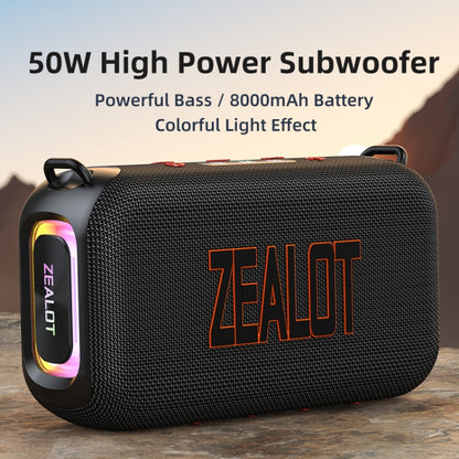 Zealot S85 50W Outdoor Waterproof Portable Bluetooth Speaker(Grey) - Waterproof Speaker by ZEALOT | Online Shopping UK | buy2fix