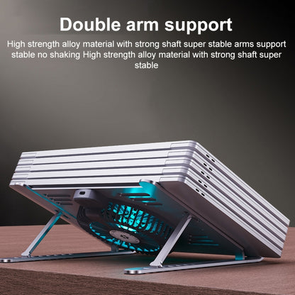 R- JUST HZ44 Aluminum Alloy Laptop Cooling Stand(Silver) - MacBook Holder by R-JUST | Online Shopping UK | buy2fix