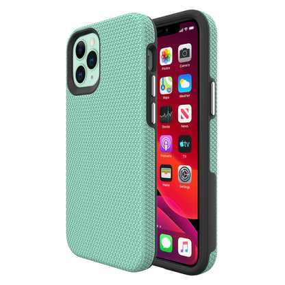 For iPhone 12 mini Triangle Armor Texture TPU + PC Case(Mint Green) by buy2fix