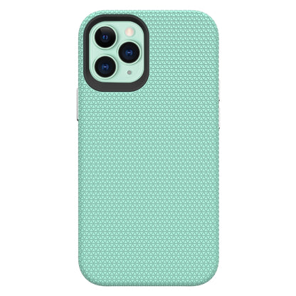 For iPhone 12 mini Triangle Armor Texture TPU + PC Case(Mint Green) by buy2fix