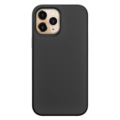 For iPhone 12 Pro Max Triangle Armor Texture TPU + PC Case(Black) by buy2fix