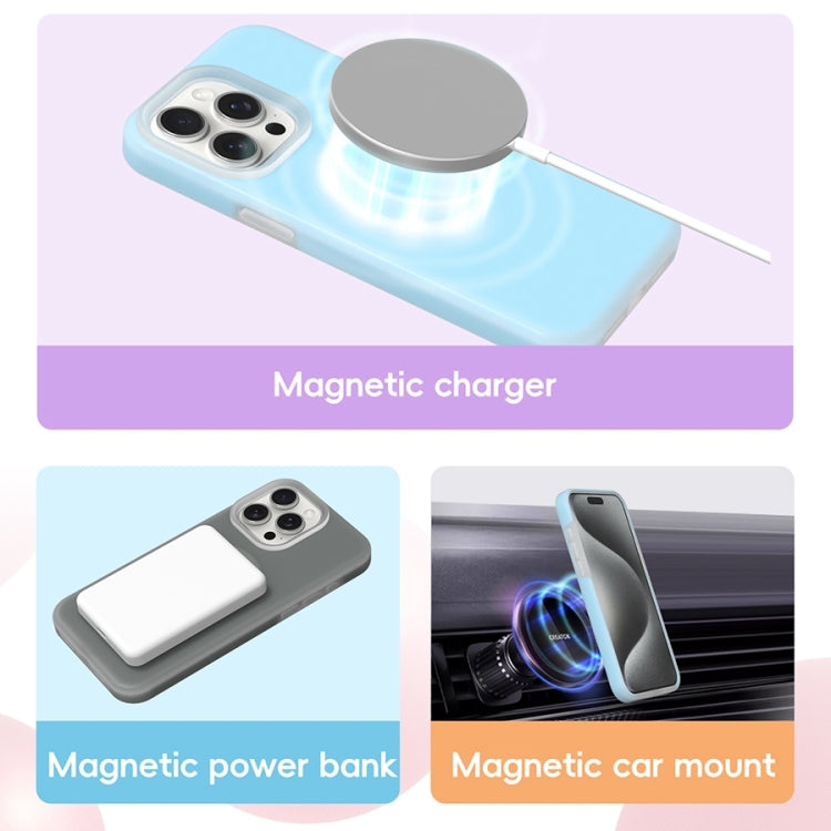 For iPhone 16 Pro Jelly Liquid Silicone MagSafe Magnetic Phone Case(Grey) - iPhone 16 Pro Cases by buy2fix | Online Shopping UK | buy2fix